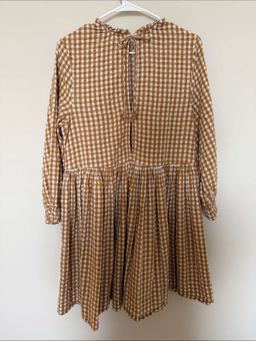 Free People Living For This Tunic - Gingham Smocked Mini Dress - size Medium - Picture 4 of 5